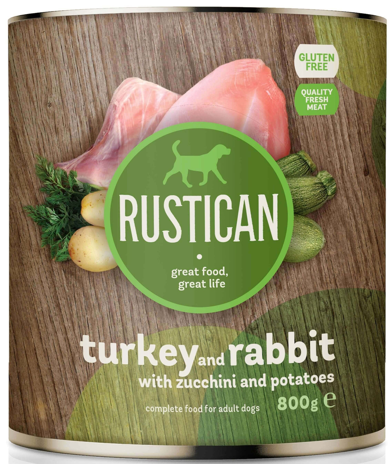 RUSTICAN Curcan si Iepure cu Dovlecei si Cartofi 800g