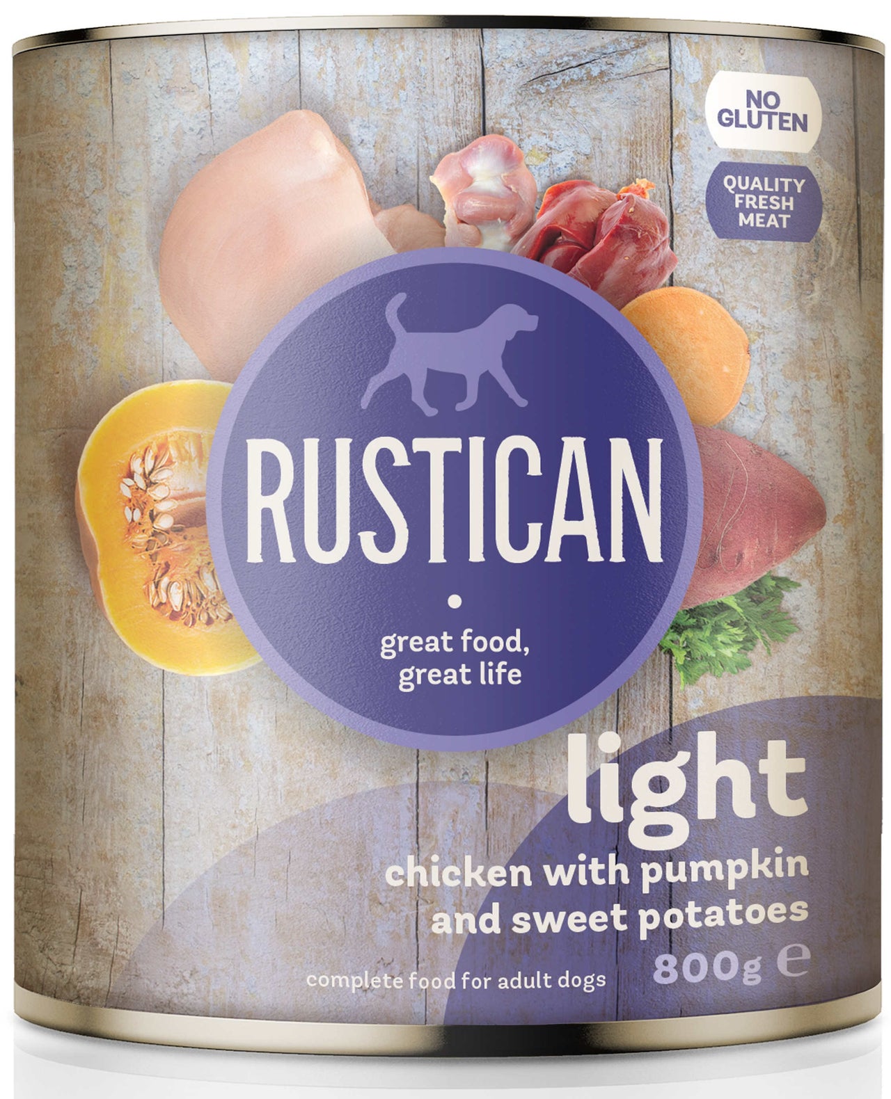 RUSTICAN Light Pui, Dovleac si Cartofi dulci 800g
