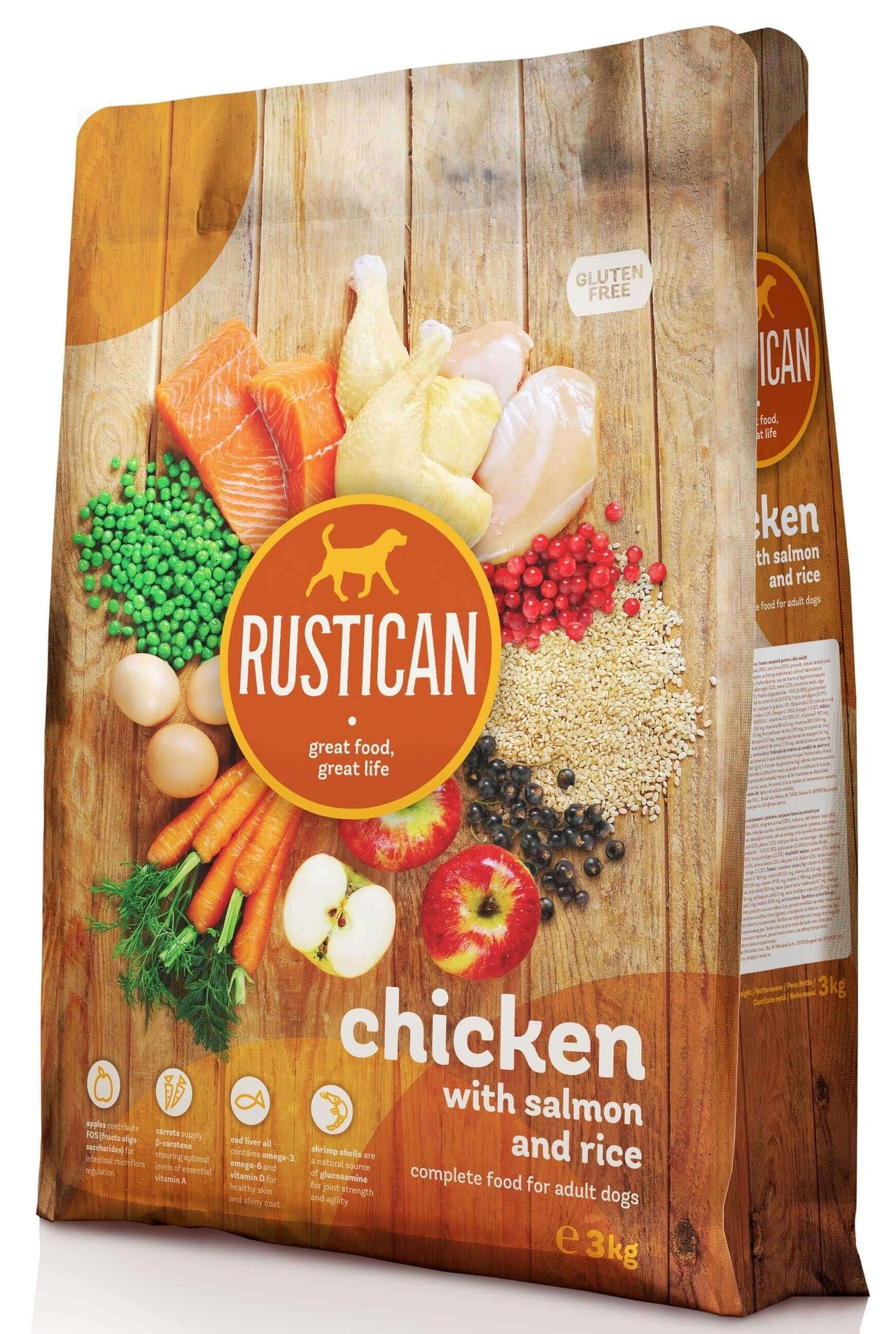 RUSTICAN Pui cu Somon si Orez, fara gluten