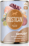 RUSTICAN SENIOR Vită, Curcan, Cod negru şi Cartofi dulci