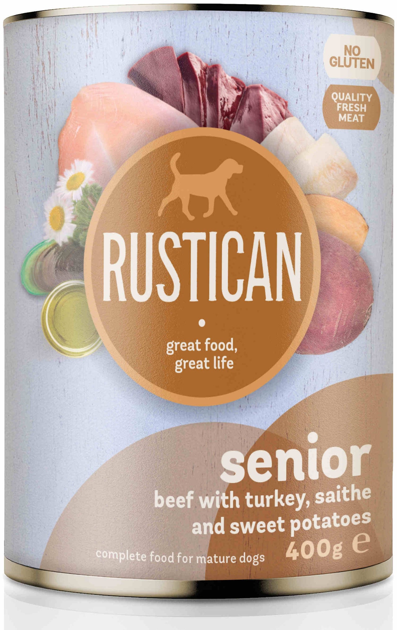 RUSTICAN SENIOR Vita, Curcan, Cod negru si Cartofi dulci 
