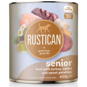 RUSTICAN SENIOR Vita, Curcan, Cod negru si Cartofi dulci 800g