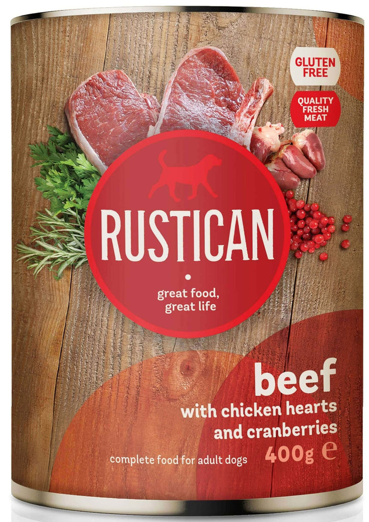 RUSTICAN Vita si Inimi de Pui cu Merisoare 400g