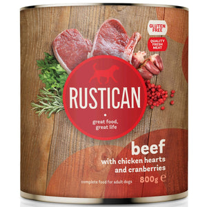 RUSTICAN Vita si Inimi de Pui cu Merisoare 800g