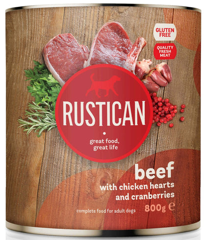 RUSTICAN Vita si Inimi de Pui cu Merisoare 800g
