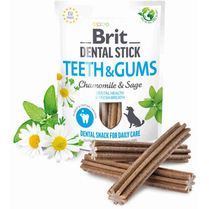 BRIT Dental Recompensa pentru caini, Teeth&Gums, Musetel/Salvie 7 bucati, 251g