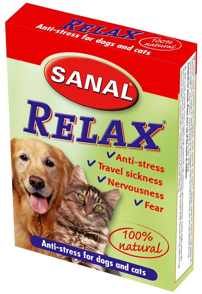 SANAL Relax pentru caini si pisici, red. stres transport, agresivitate 15tablete