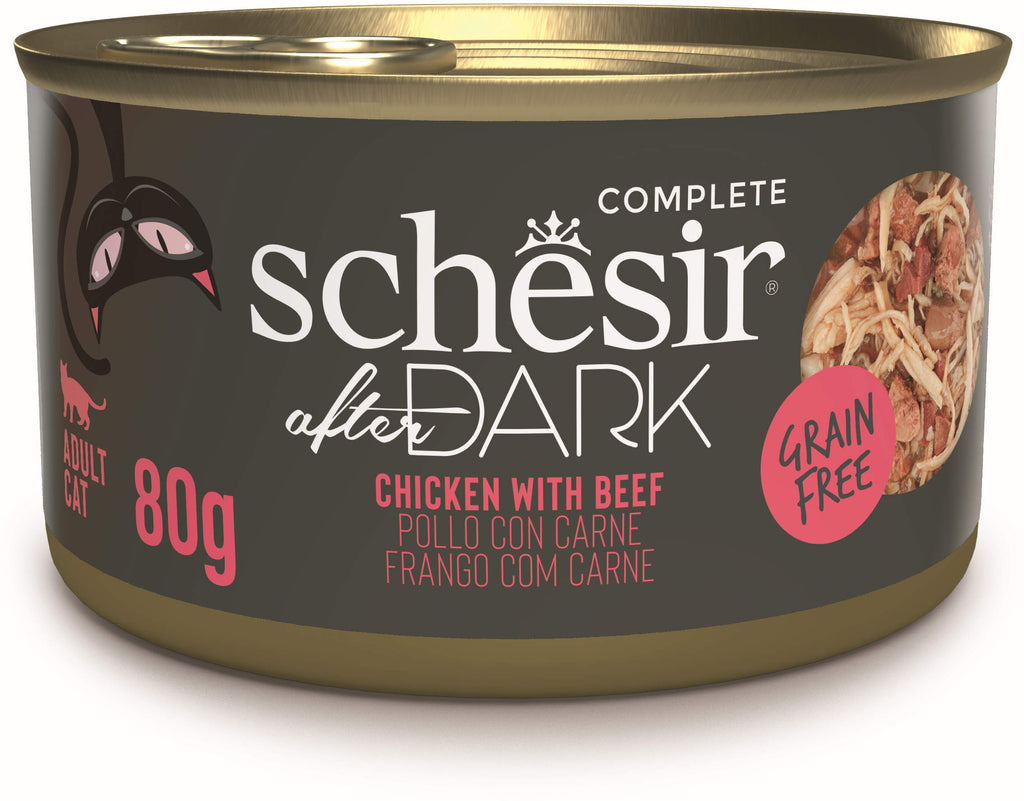 SCHESIR After Dark Conserva pentru pisici, supa cu Pui si Vita 80g