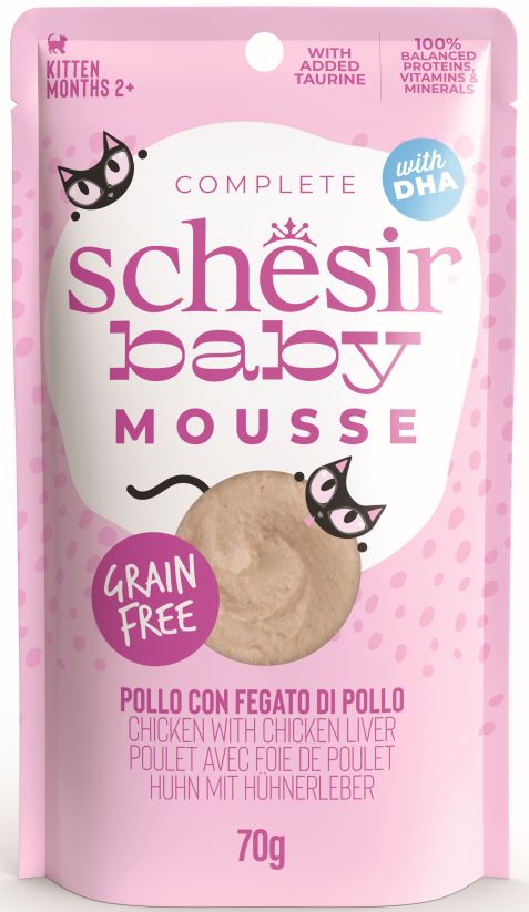 SCHESIR Baby Plic pentru pisicute, Mousse cu Pui 70g