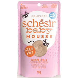 SCHESIR Baby Plic pentru pisicute, Mousse cu Somon 70g