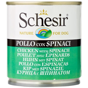 SCHESIR Conserva pentru caini, cu Pui si spanac 285g