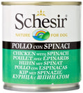 SCHESIR Conservă pentru câini, cu Pui şi spanac 285g