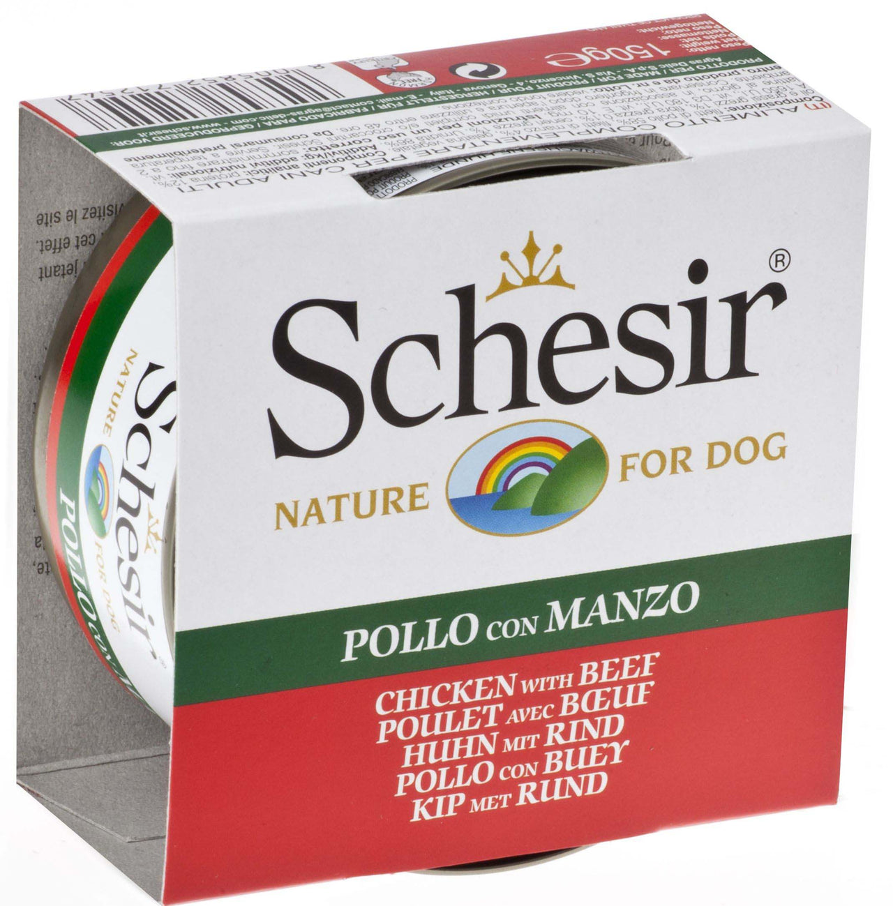 SCHESIR Conserva pentru caini File de Pui si Vita 150g