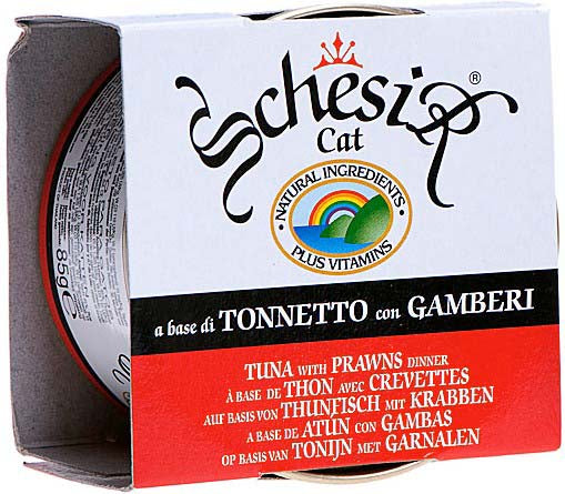 SCHESIR Conserva pentru pisici Ton cu Creveti 85g