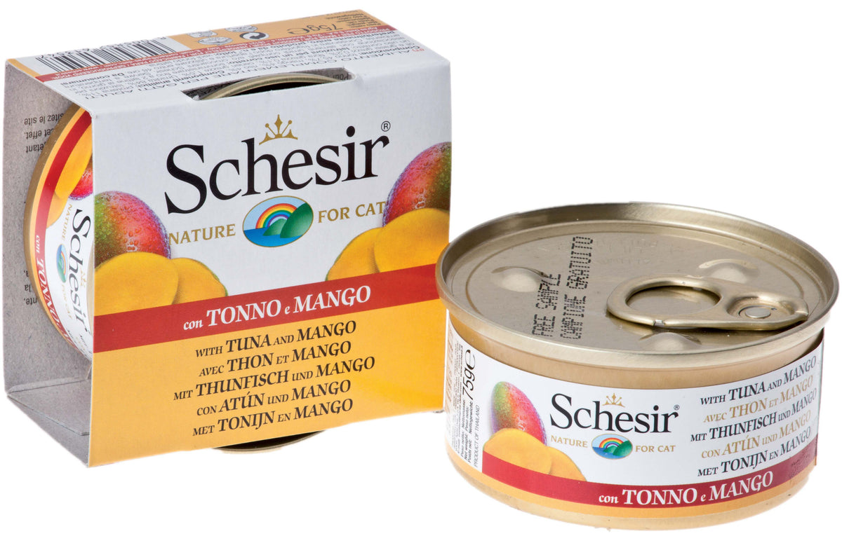 SCHESIR Conserva pentru pisici Ton cu Mango 75g