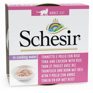 SCHESIR Conserva pentru pisici Ton cu Pui si orez al Naturale 85g