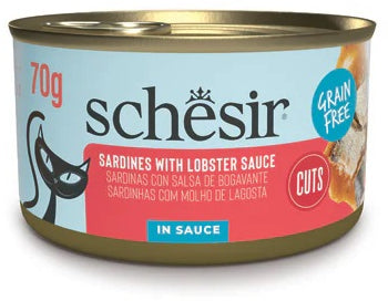 SCHESIR GRILL Conserva pentru pisici, File de Sardine in sos de homar 70g