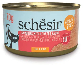 SCHESIR GRILL Conserva pentru pisici, Pate cu Sardine si Homar 70g