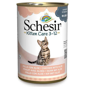 SCHESIR KITTEN Care 3-12 Conserva pentru pisicute, Pui cu Aloe Vera 140g