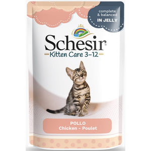 SCHESIR KITTEN Care 3-12 Plic pentru pisicute, cu Pui 85g