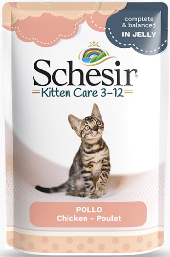 SCHESIR KITTEN Care 3-12 Plic pentru pisicute, cu Pui 85g