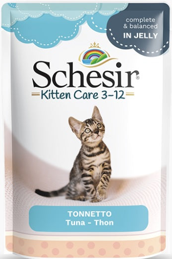 SCHESIR KITTEN Care 3-12 Plic pentru pisicute, cu Ton 85g