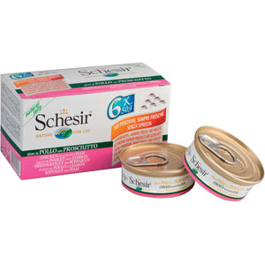 SCHESIR Pachet conserve pentru pisici File Pui cu Sunca 6x50g