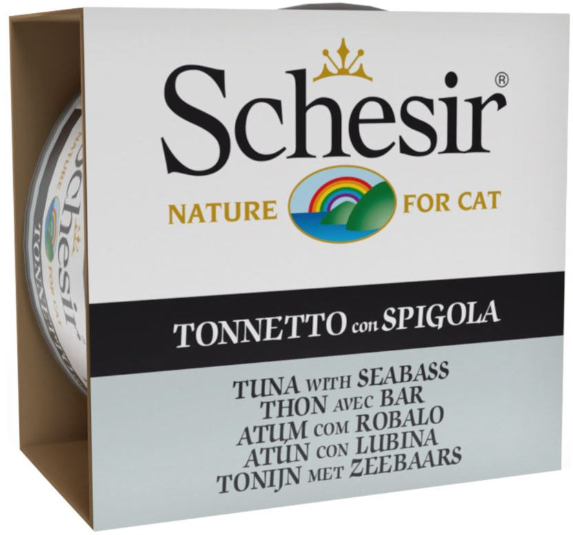 SCHESIR Sea Specialities Conserva pentru pisici Ton cu Biban 85g