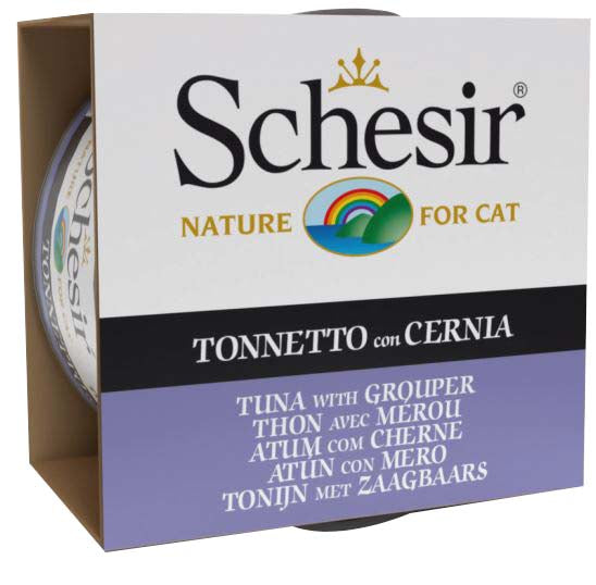 SCHESIR Sea Specialities Conserva pentru pisici Ton cu Garoupa 85g