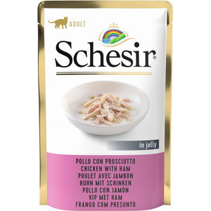 SCHESIR Soft Plic hrana umeda pentru pisici File Pui cu Sunca 85g