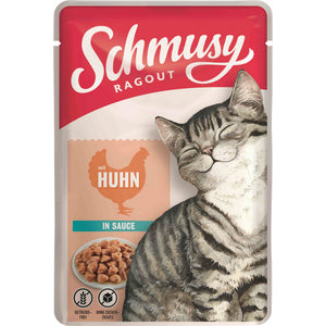 SCHMUSY Ragout Plic pentru pisici, Pui in sos 100g