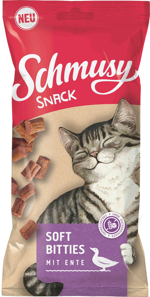 SCHMUSY Soft Bitties Recompense pentru pisici, cu Rata 60g