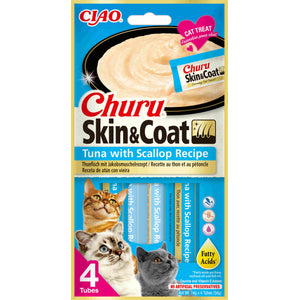 INABA CHURU Recompensa pt. pisici, Baton Ton/Scoici, Pachet 4 plicuri x 14g