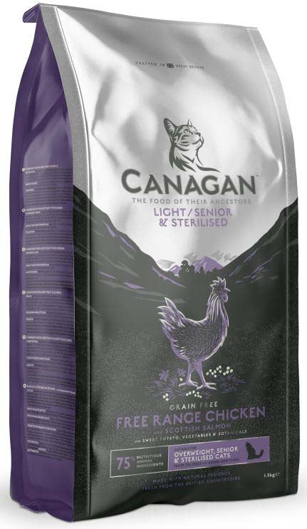 CANAGAN Hrana uscata pentru pisici, Light/SENIOR & Sterilised 1,5kg