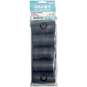 ENJOY Saci igienici pt colectare excremente, Clasic, negru, 10 role/set