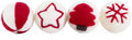 ROSEWOOD Jucărie pentru pisici Bile festive, ediţie Crăciun, 4buc/set