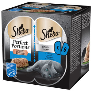 SHEBA Perfect Portions hrana umeda pentru pisici adulte, cu ton 6x37,5g