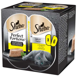 SHEBA Perfect Portions Tavita pateu superior cu Pui 225g (3x2x37,5g)