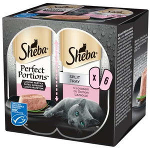 SHEBA Perfect Portions Tavita pateu superior cu Somon 225g (3x2x37,5g)