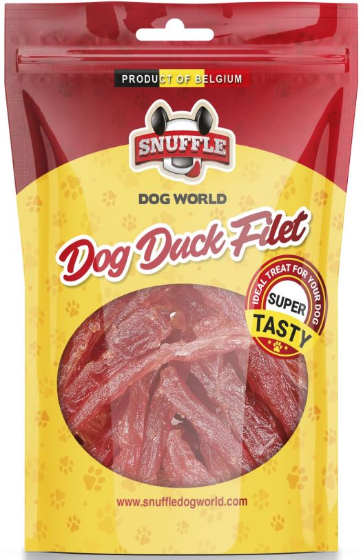 SNUFFLE DOG File de Raţă, recompensă pentru câini cu carne de raţă 80g - Maxi-Pet.ro