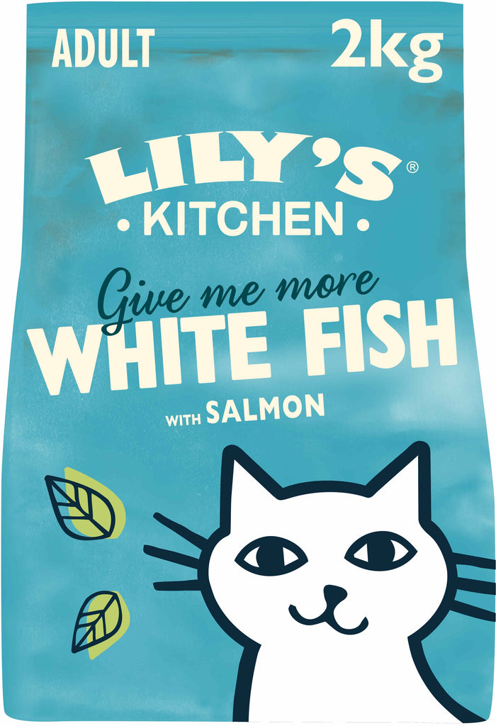 LILY'S KITCHEN Give me more, hrana uscata pentru pisici, cu Peşte alb/Somon 2kg