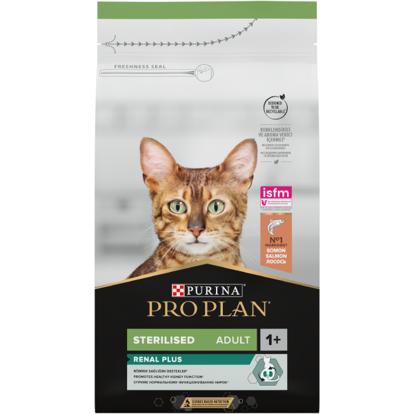Hrana uscata pentru pisici Pro Plan Sterilised Renal Plus cu somon 1.5 kg - Animax