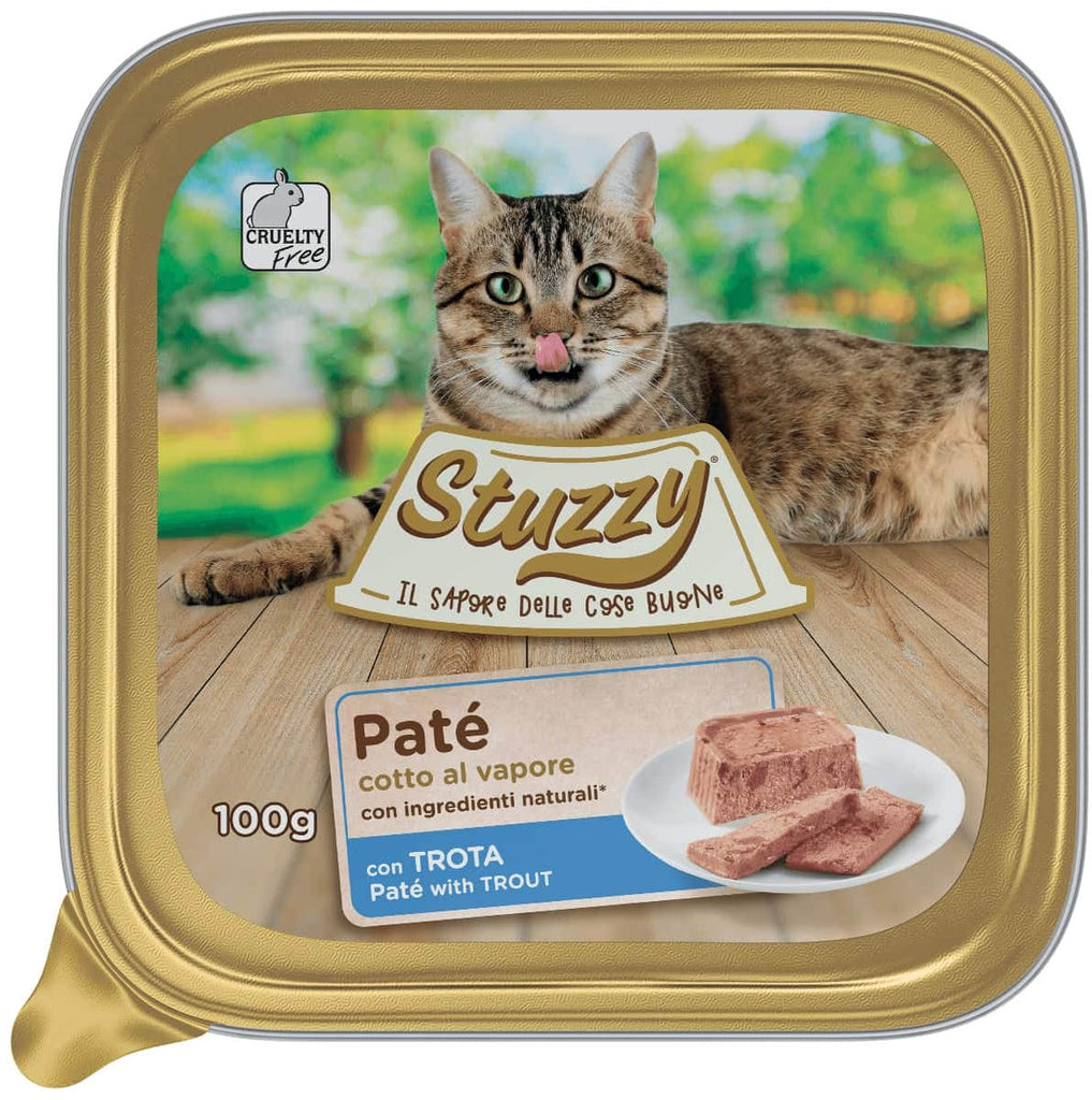 STUZZY Cat Pate pentru pisici, cu Păstrăv 100g - Maxi-Pet.ro