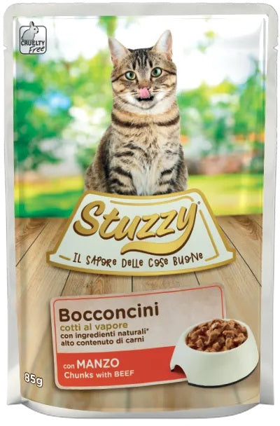 STUZZY Chunks Plic hrana umeda pentru pisici, cu Vita 85g