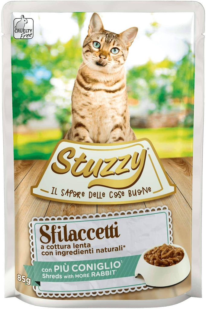 STUZZY Sfilacetti Plic hrana umeda pentru pisici, cu Iepure 85g