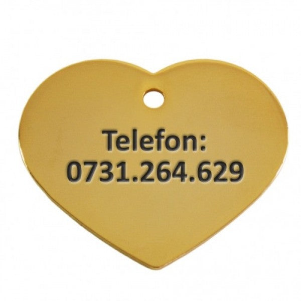 Medalion pentru caini Inima Gold Imac S - Animax