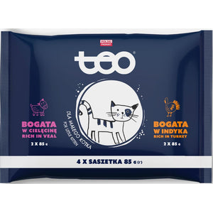TEO Pachet plicuri pentru KITTEN, cu Vita si Curcan 4x85g
