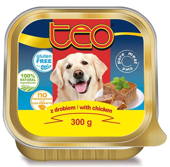 TEO Pate pentru câini, cu Pasăre 300g - Maxi-Pet.ro