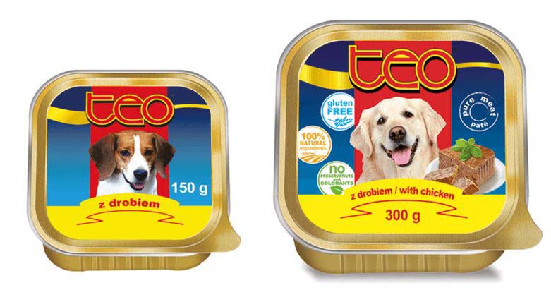 TEO Pate pentru câini, cu Pasăre 300g - Maxi-Pet.ro