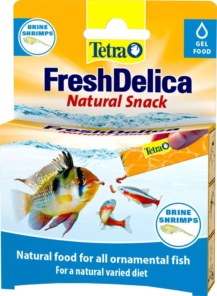 TETRA FreshDelica Brine Shrimps Snack sub formă de gel pt. peşti ornamentali 48g - Maxi-Pet.ro